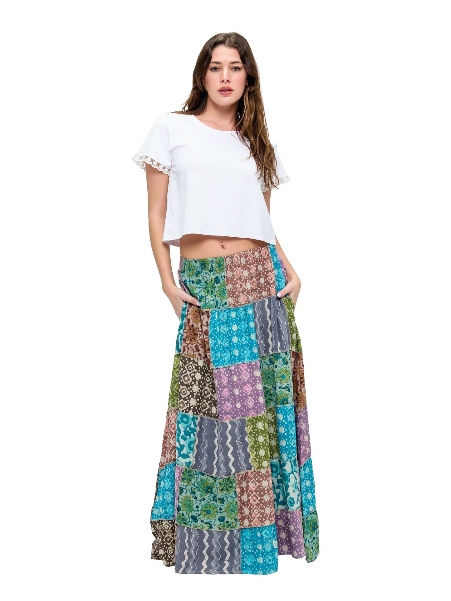 Hippie Skirt Patchwork Floral