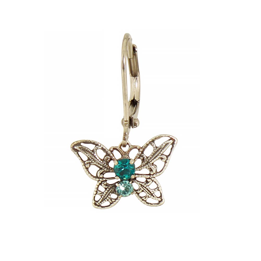 Crystal Filigree Butterfly Earring