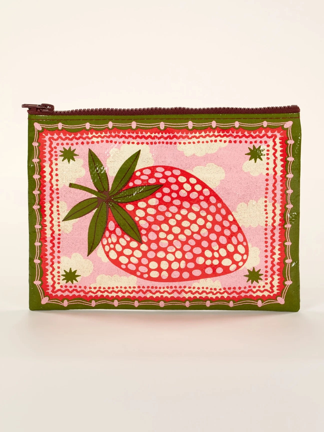 BLUE Q STRAWBERRY CLOUDS ZIPPER POUCH