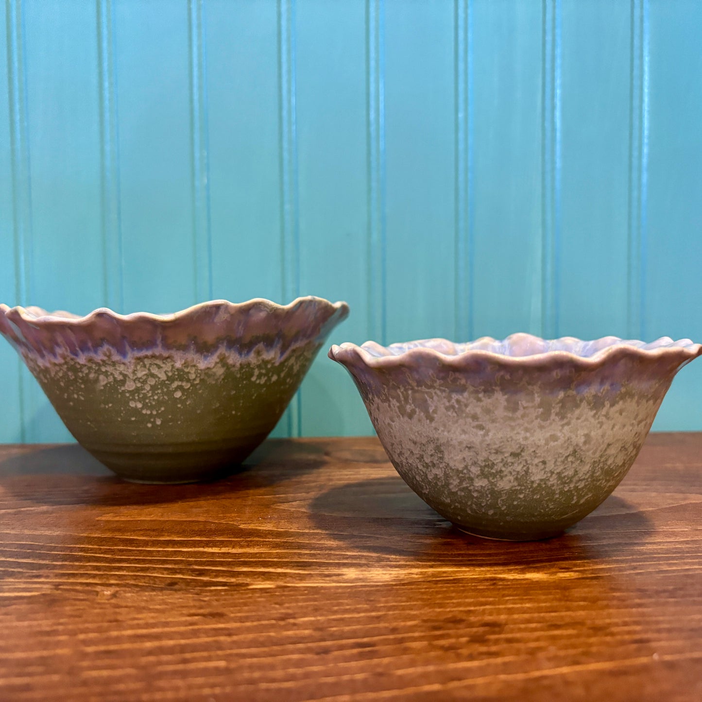 TWO'S COMPANY ARTISNAL REACTIVE GLAZE BOWLS
