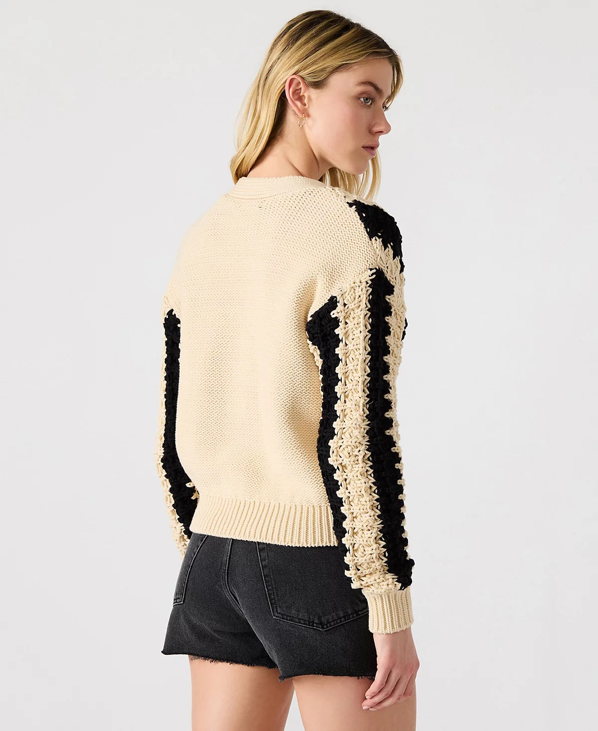 STEVE MADDEN LUCAS STRIPED CARDIGAN