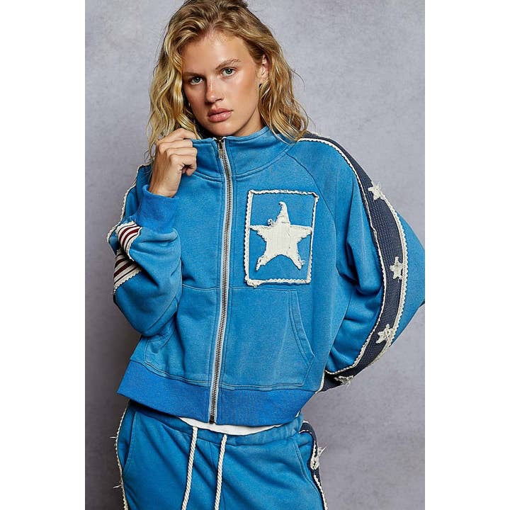 STARS & STRIPES SWEATSHIRT JACKET