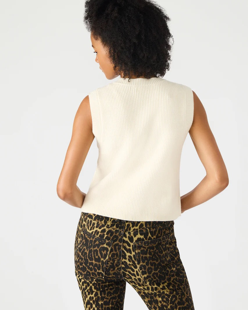 STEVE MADDEN ALIYA BUTTON UP SWEATER VEST