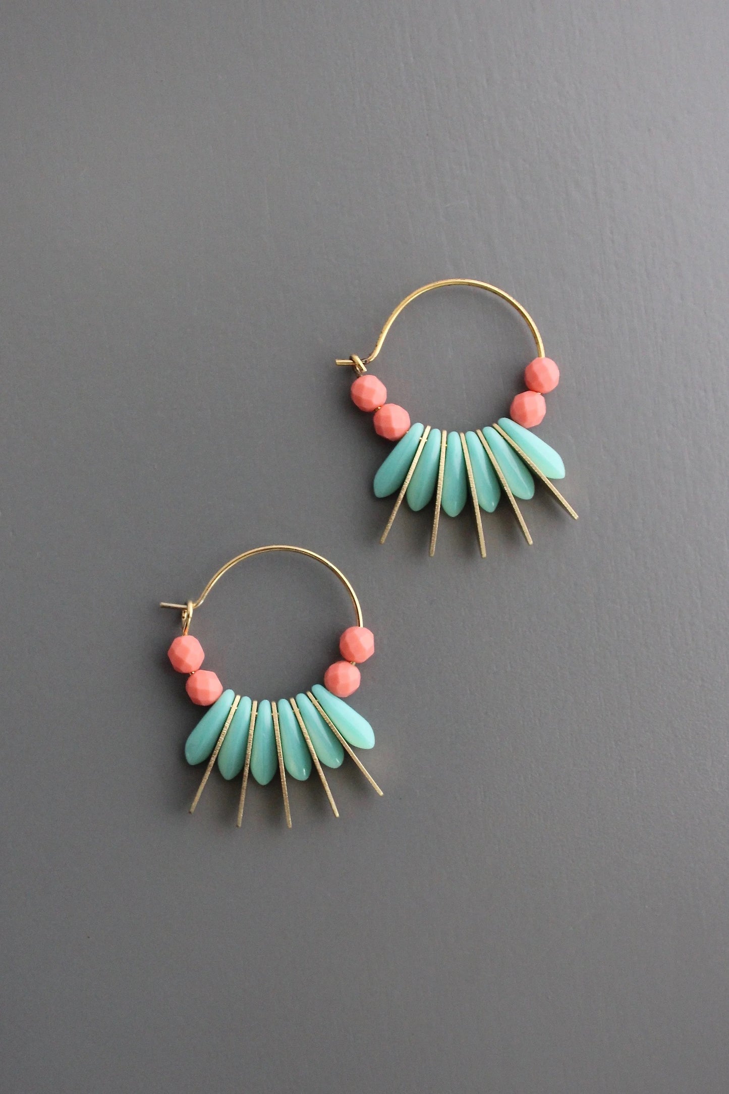 DAVID AUBREY BRASS HOOPS