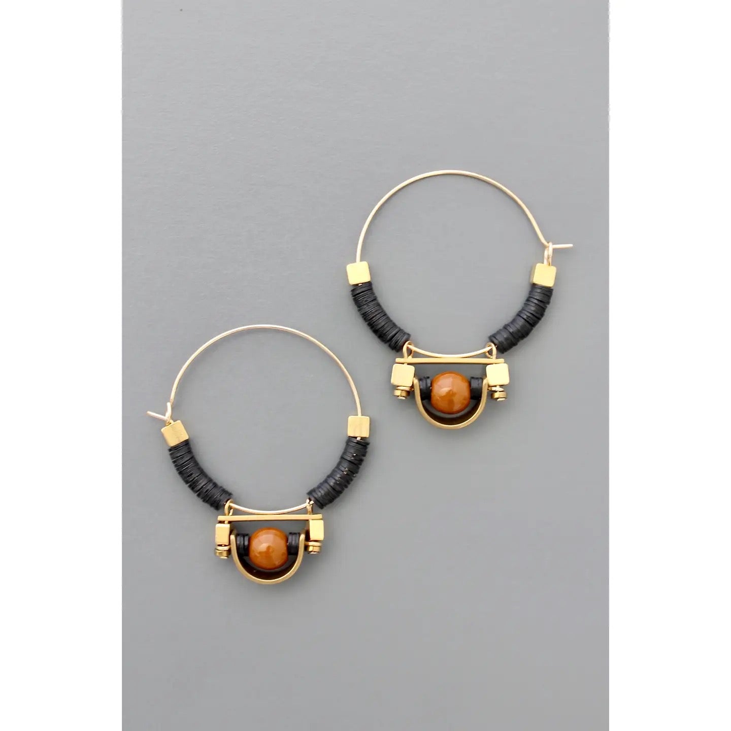 DAVID AUBREY ART DECO HOOPS