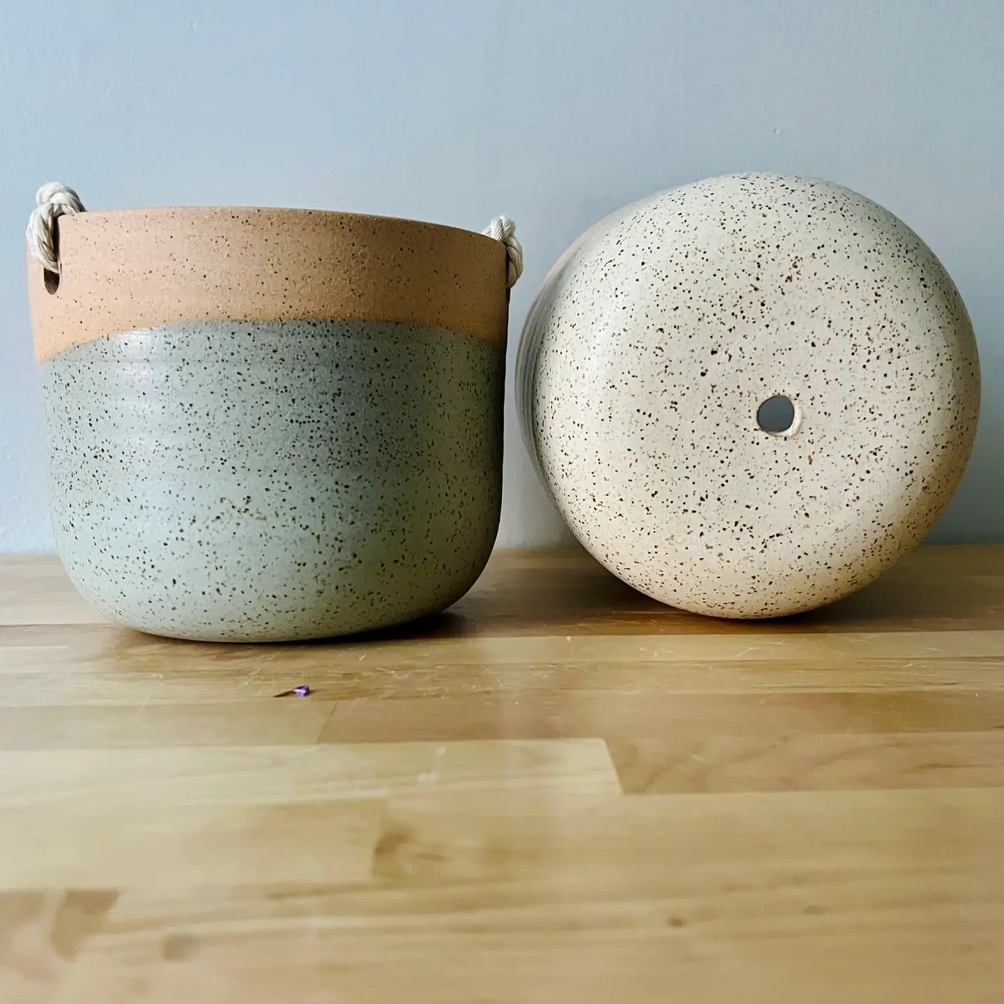 SMALL HANGING ORB PLANTER WITH CORD