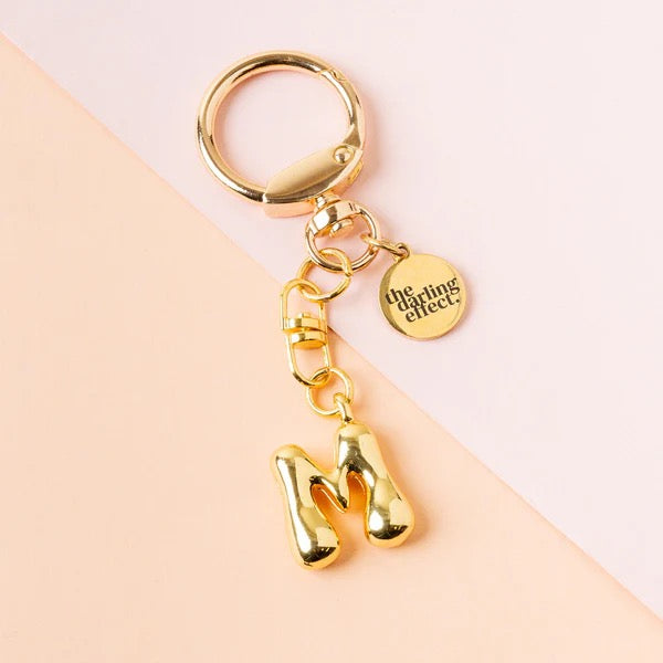BUBBLE LETTER KEYCHAIN BAG CHARM