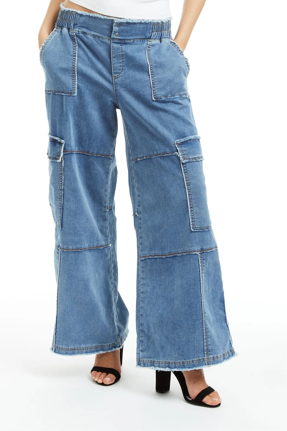 TRACTR DENIM CARGO PANTS