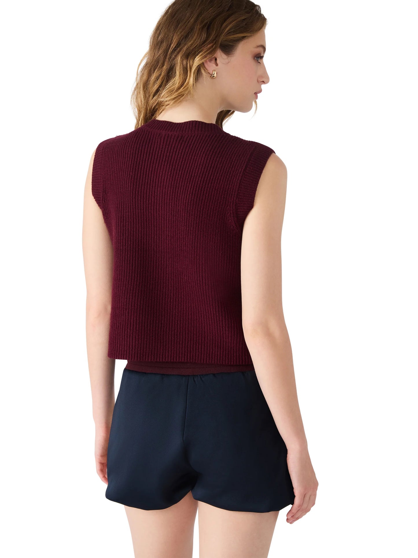 STEVE MADDEN ALIYA BUTTON UP SWEATER VEST
