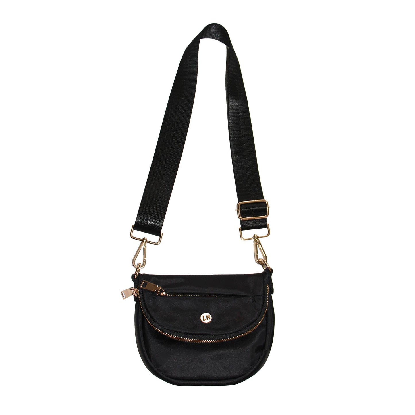 Nylon Crossbody Shoulder Black Bag SMALL