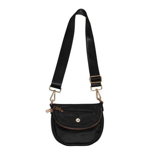 Nylon Crossbody Shoulder Black Bag SMALL