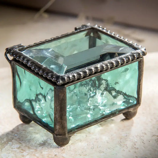 SMALL STAINED GLASS RING BOX