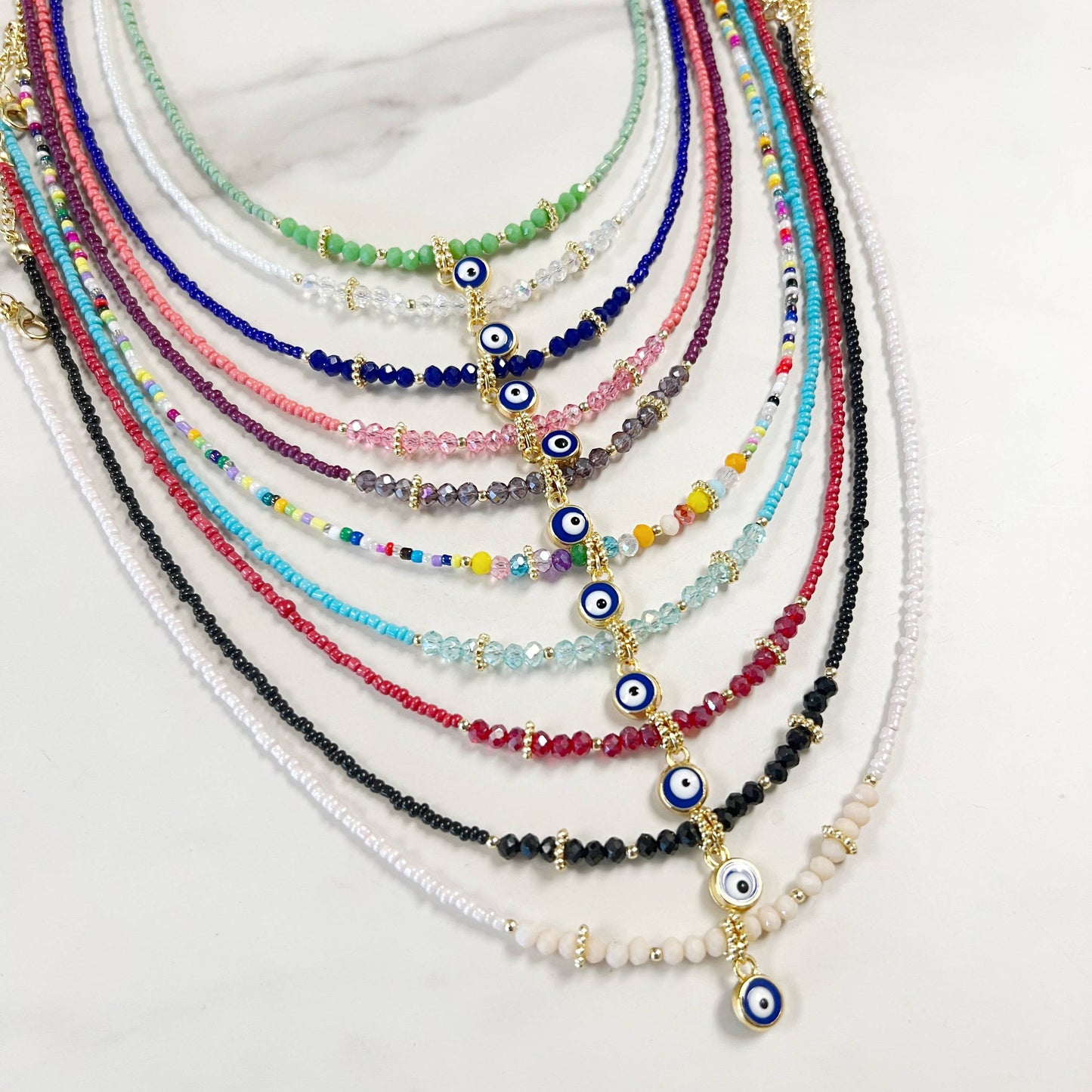 Evil Eye Protection Beaded Necklace-Assortment