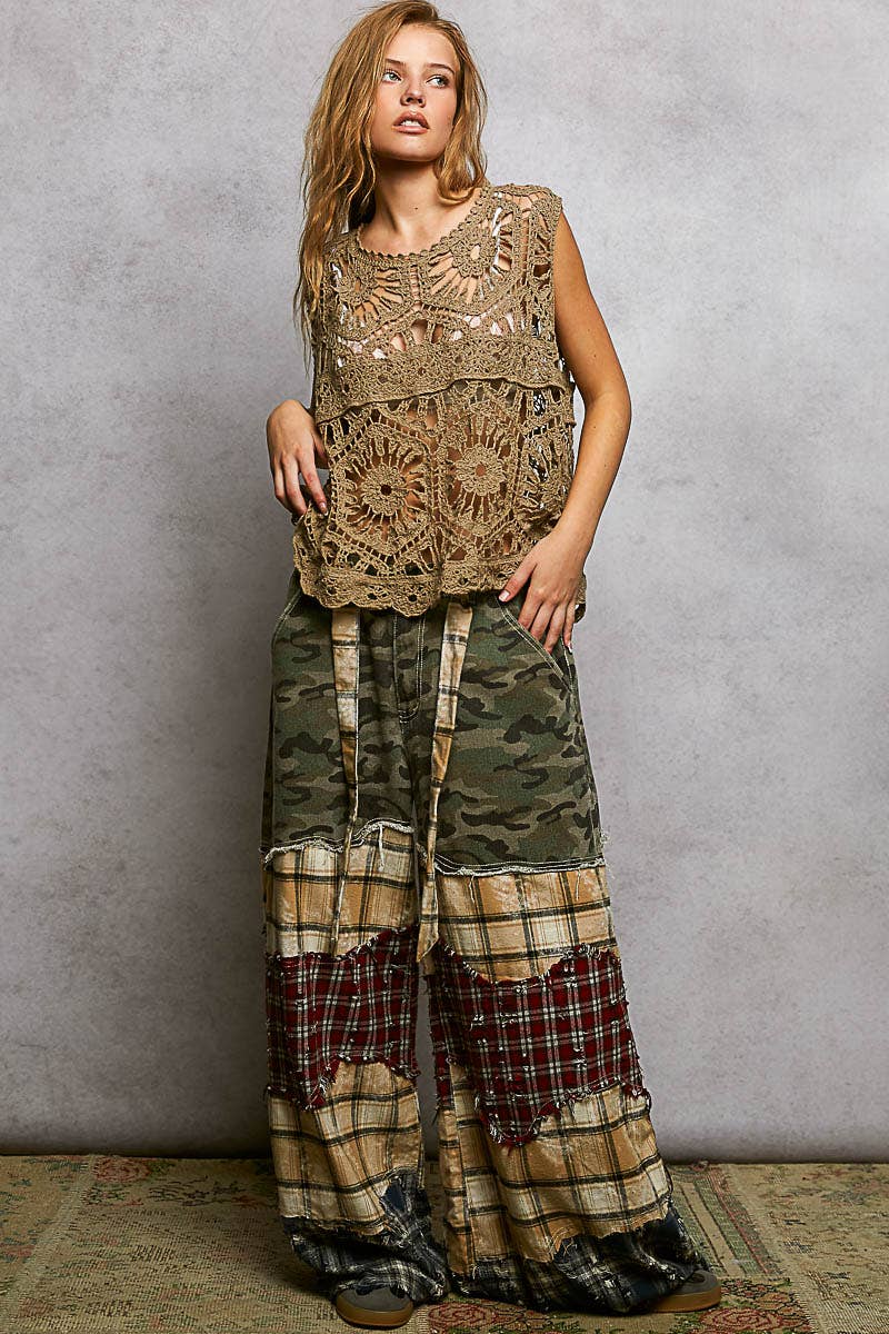 Bohemian Crochet Relaxed Sleeveless Top