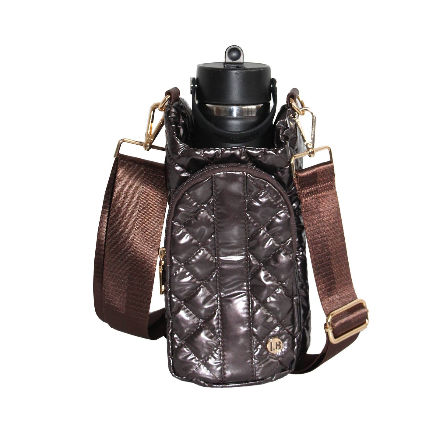 Drink Carrier Crossbody Bag Cup Holder Espresso