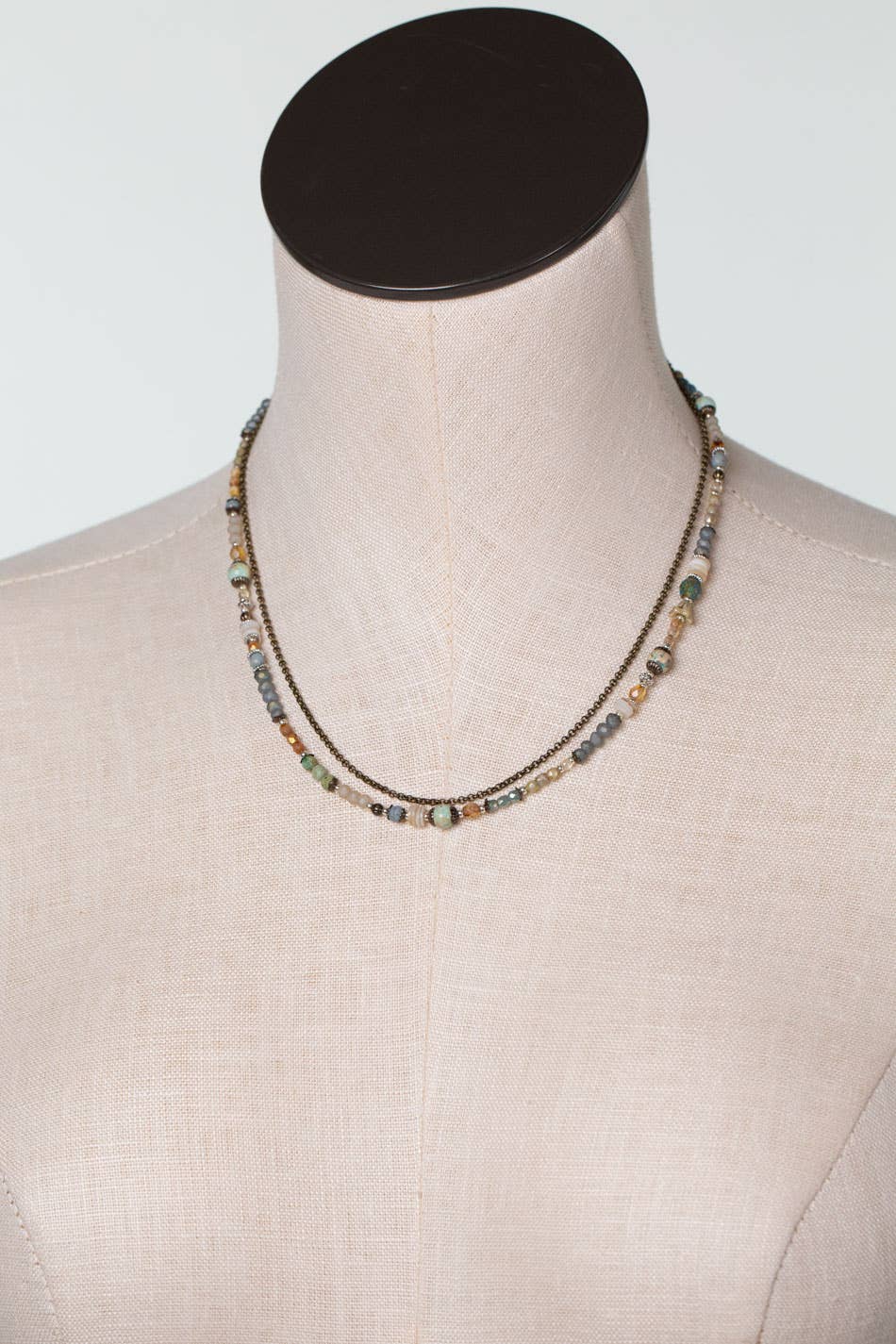 Wisdom Within 16.5-18.5" Crystal, Peruvian Turquoise, Czech