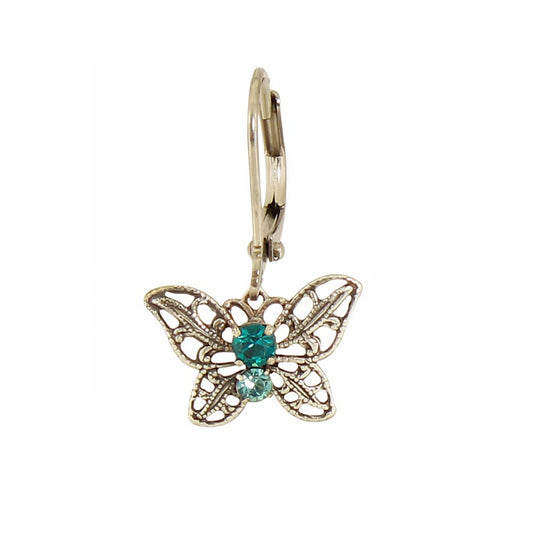 Crystal Filigree Butterfly Earring