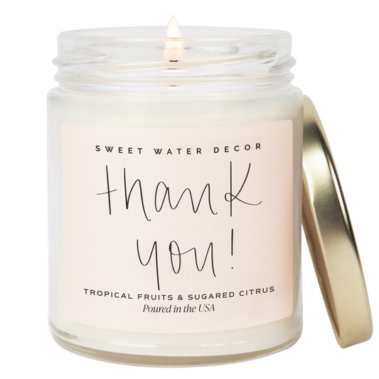 Thank You! 9 oz Soy Candle - Home Decor & Gifts