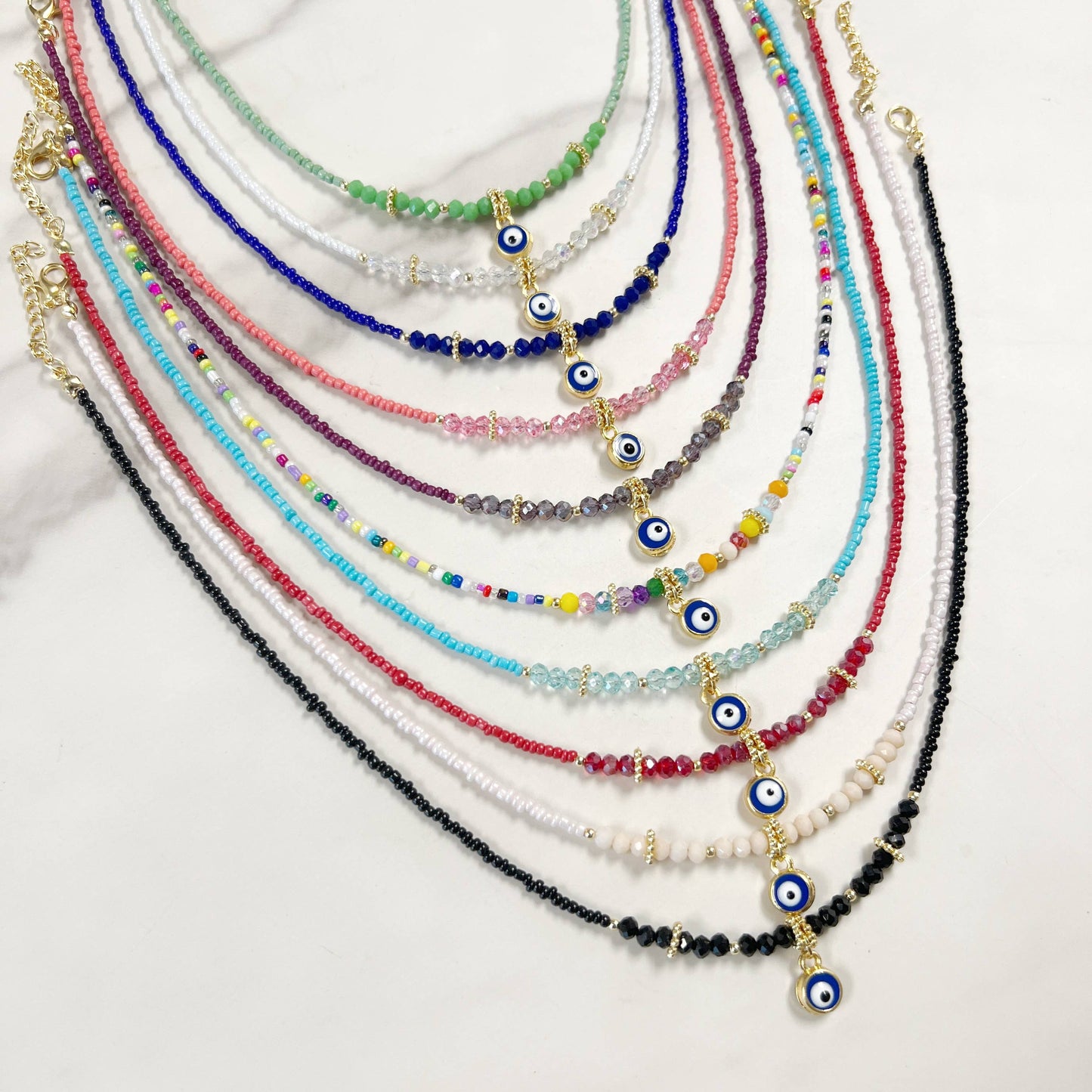 Evil Eye Protection Beaded Necklace-Assortment