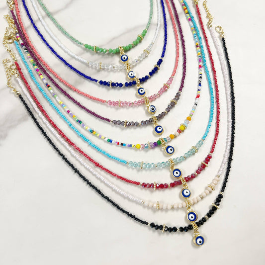 Evil Eye Protection Beaded Necklace-Assortment