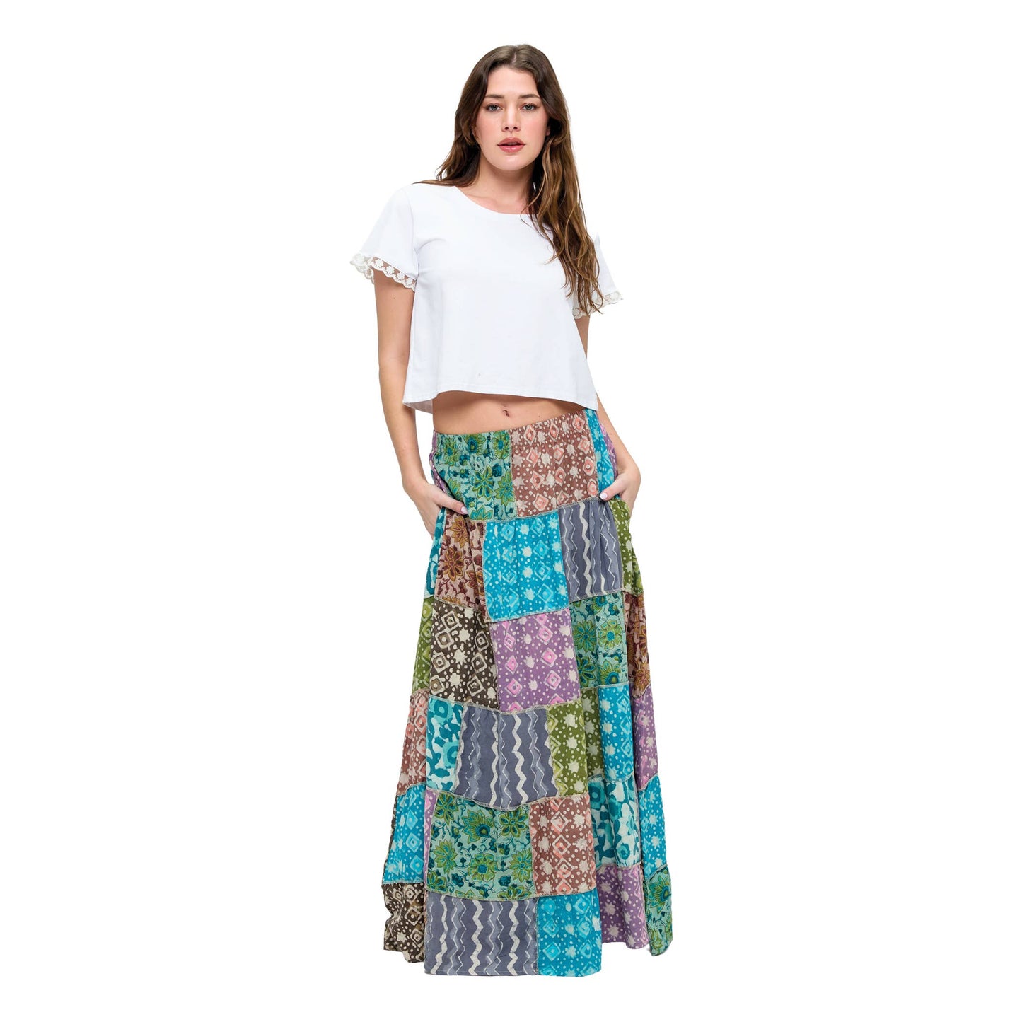 Hippie Skirt Patchwork Floral