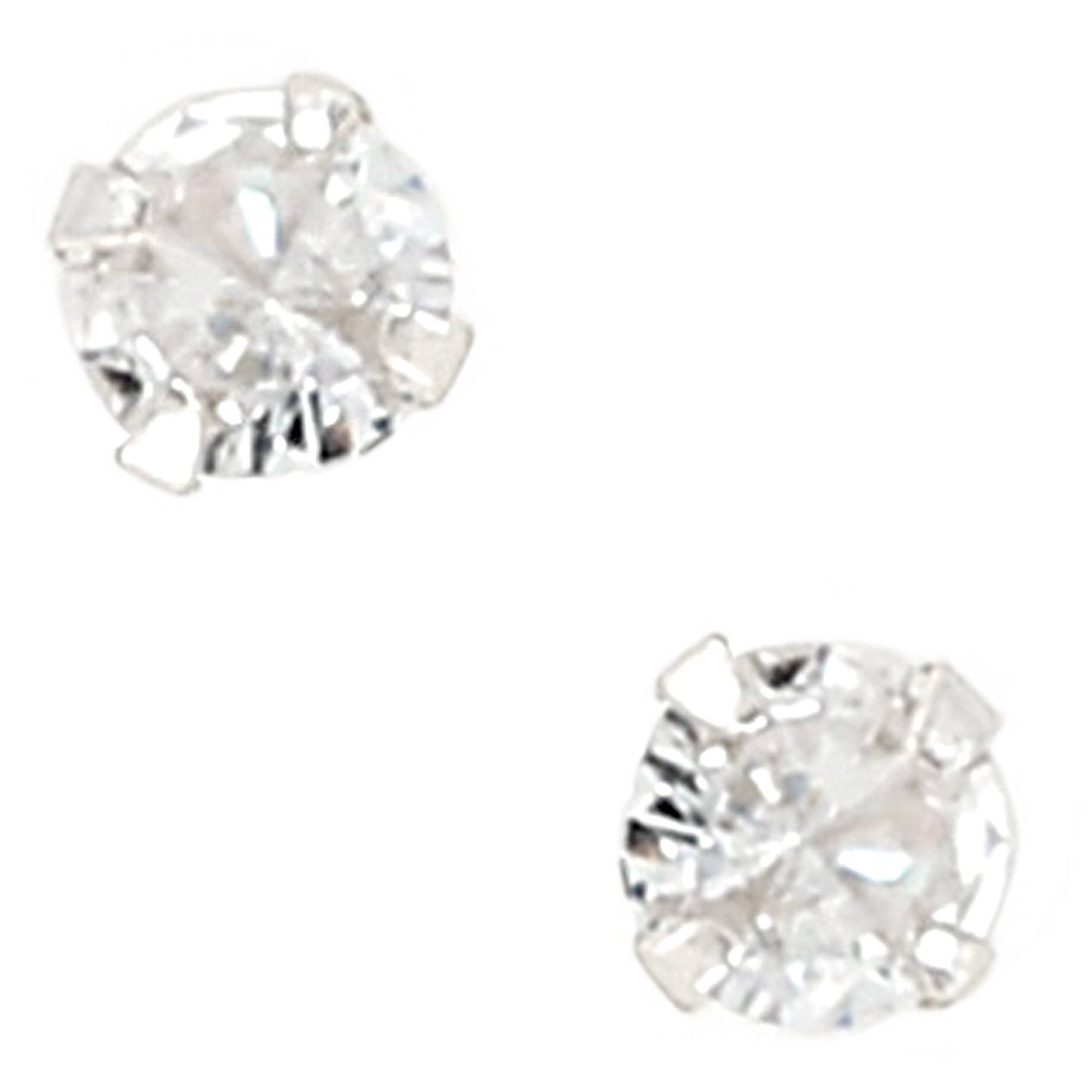 Amazing- 2.75" Trinket Dish Sterling Silver CZ Earring Set