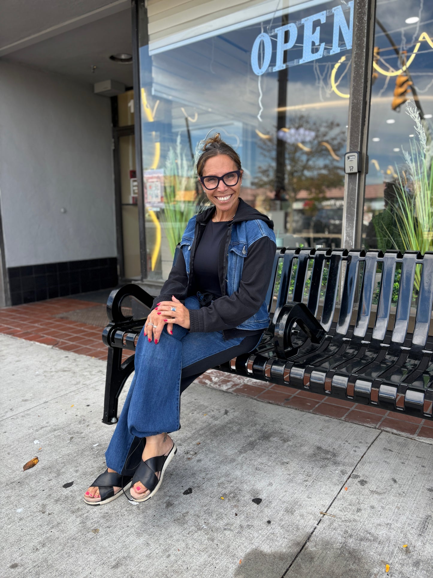 TRACTR JEANS DENIM FRENCH TERRY COMBO JOGGERS