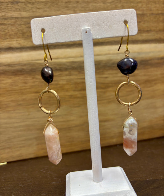 LUCA DESIGNS SUNSTONE DROP EARRINGS