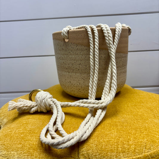 LARGE HANGING ORB PLANTER WITH CORD