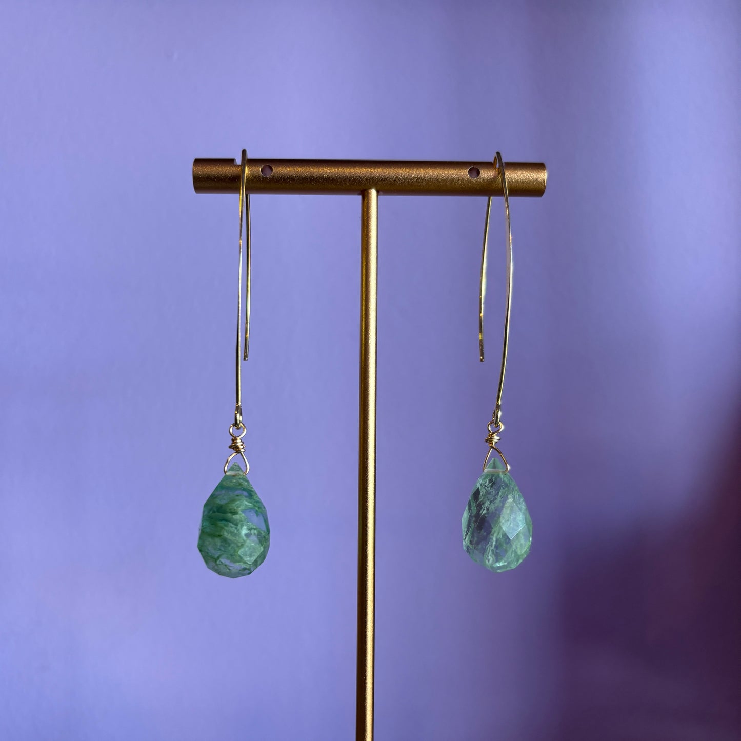 LUCA DESIGNS GREEN APATITE EARRINGS