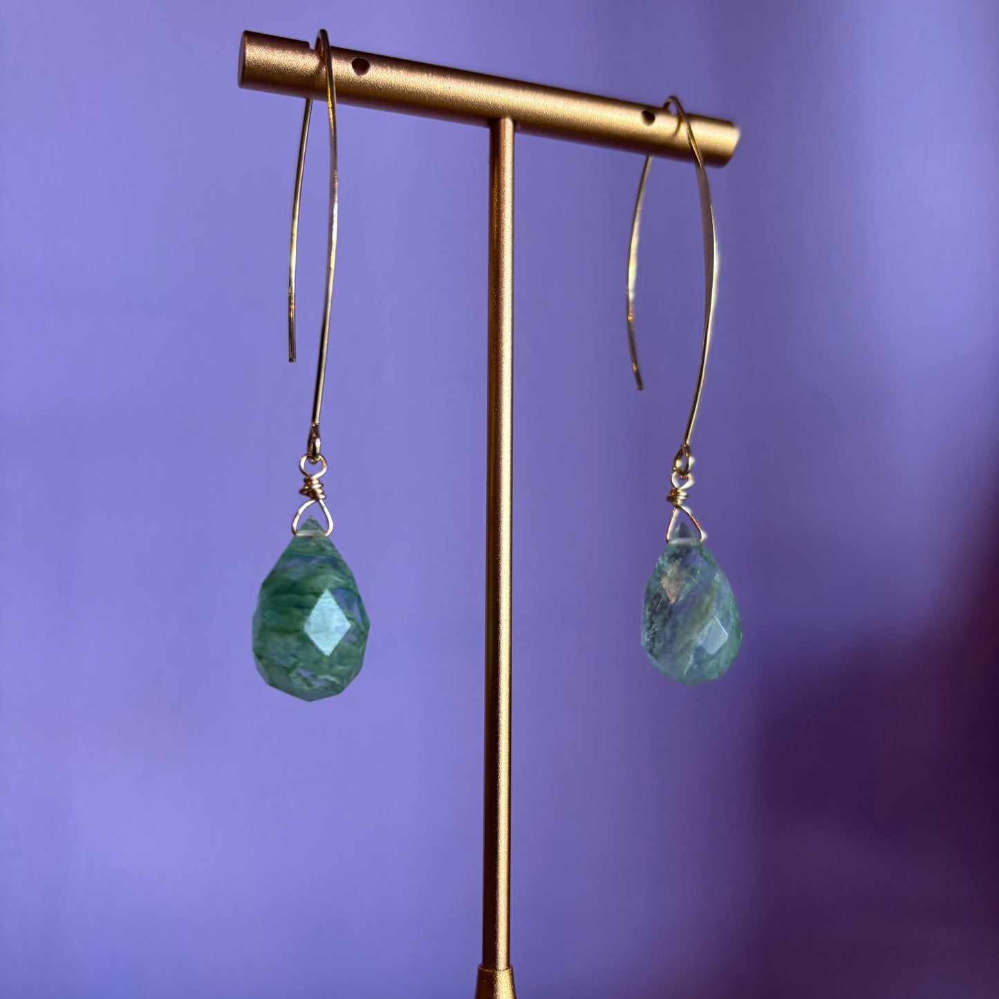 LUCA DESIGNS GREEN APATITE EARRINGS