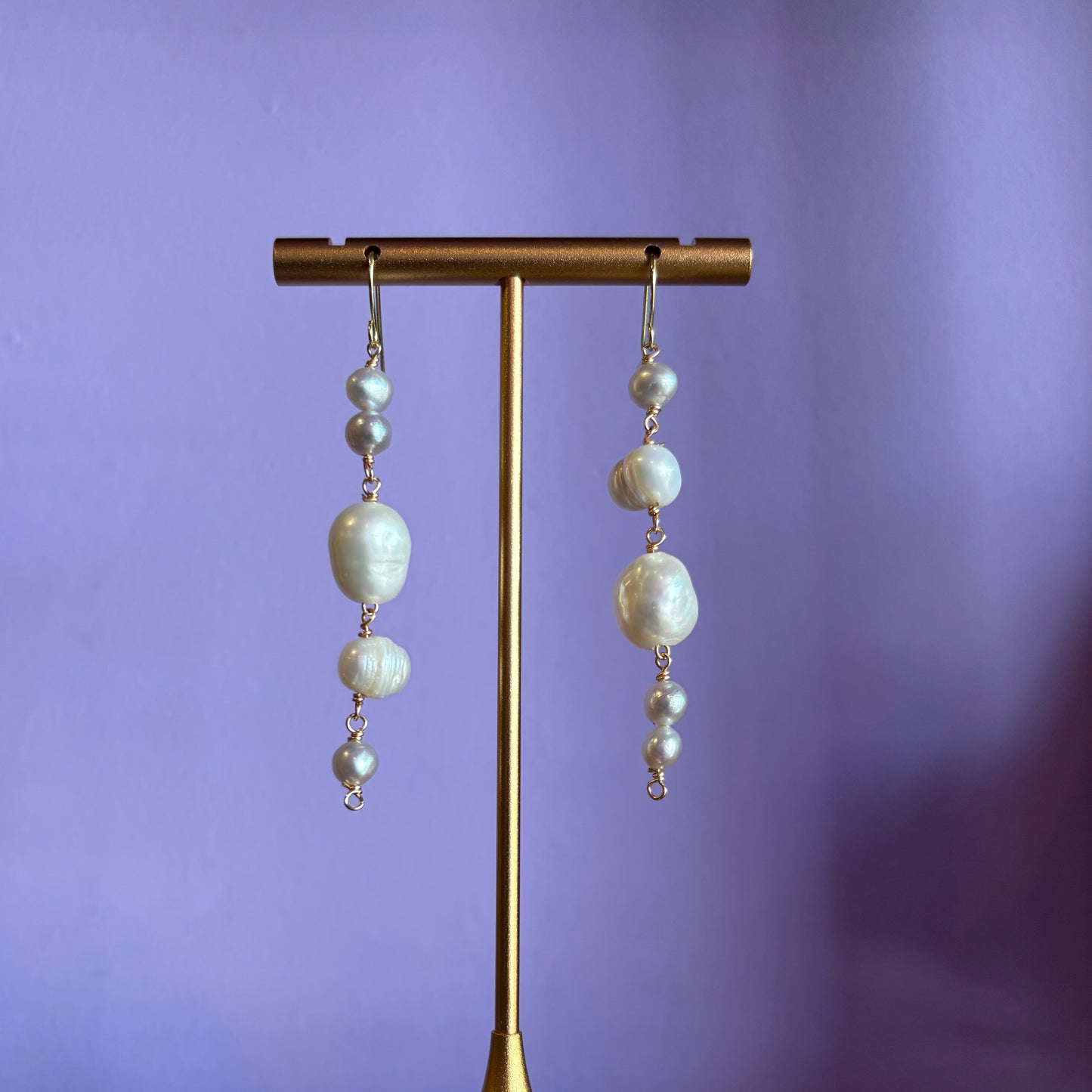 LUCA DESIGNS PEARL DROP EARRINGS