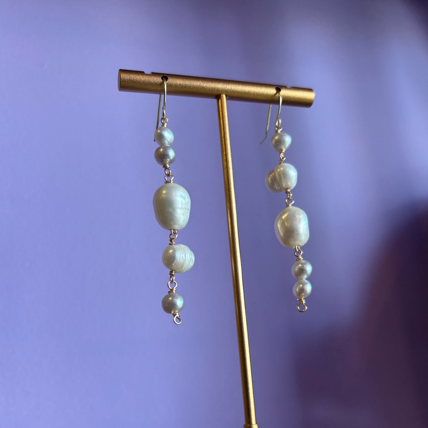 LUCA DESIGNS PEARL DROP EARRINGS