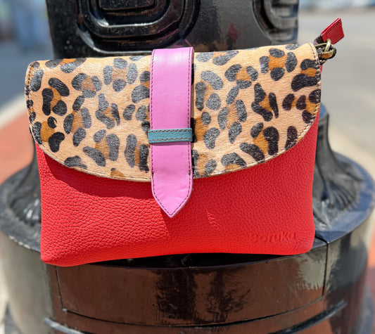 SORUKA SADDLE PRINT CROSSBODY BAG