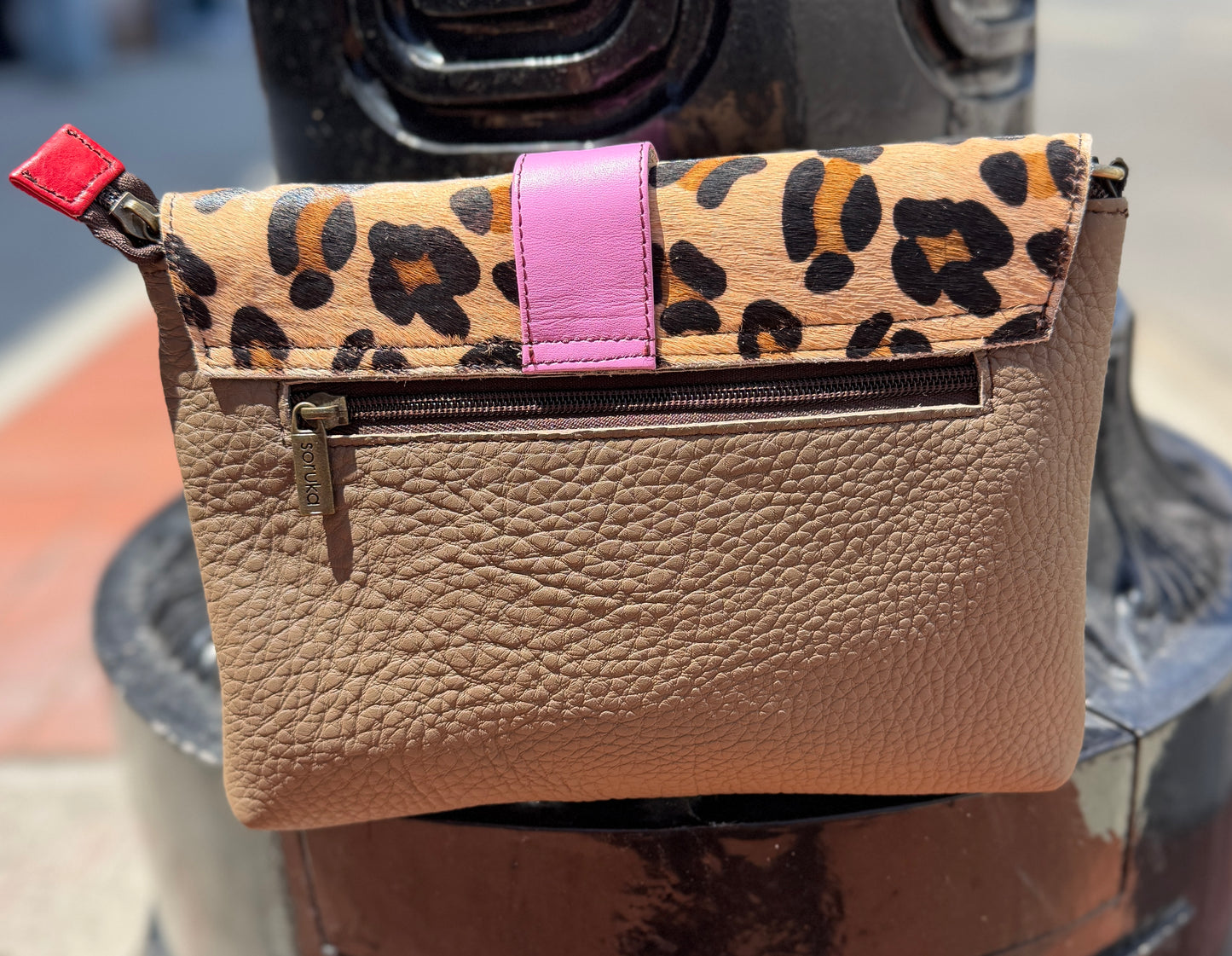 SORUKA SADDLE PRINT CROSSBODY BAG
