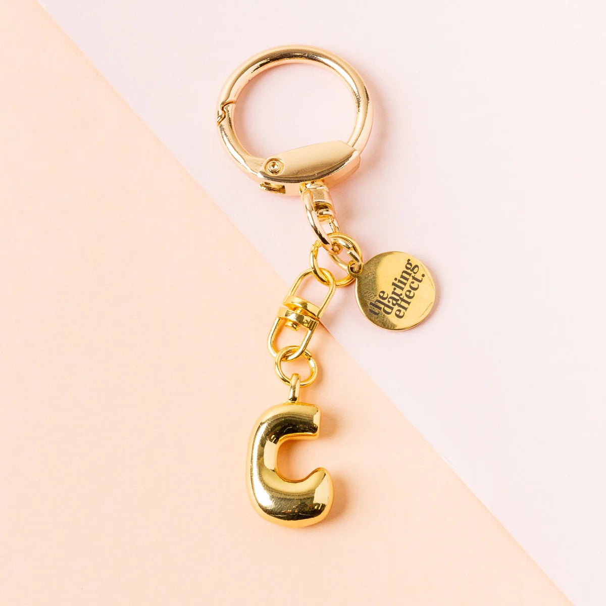 BUBBLE LETTER KEYCHAIN BAG CHARM
