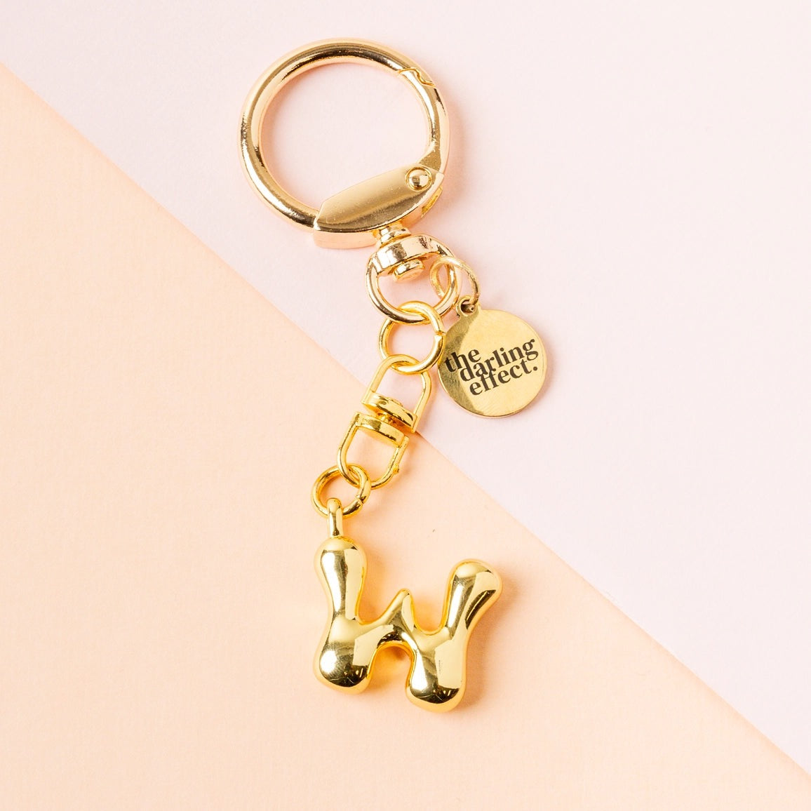 BUBBLE LETTER KEYCHAIN BAG CHARM