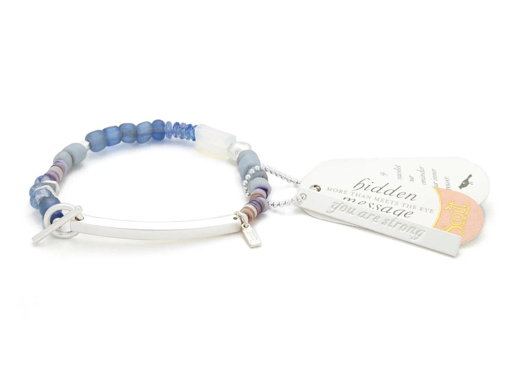 SCOUT CURATED WEARS HIDDEN MESSAGE BRACELET - SILVER