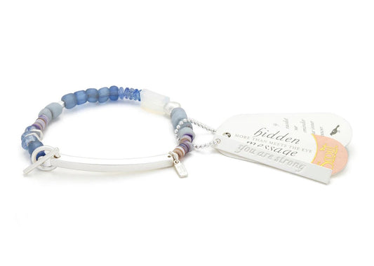 SCOUT CURATED WEARS HIDDEN MESSAGE BRACELET - SILVER