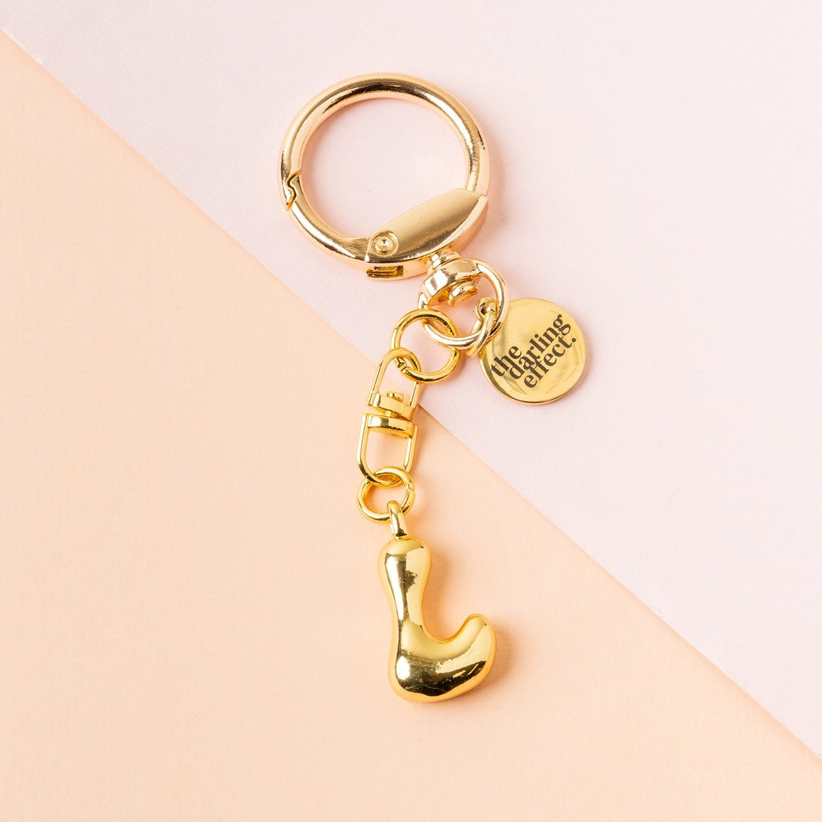 BUBBLE LETTER KEYCHAIN BAG CHARM