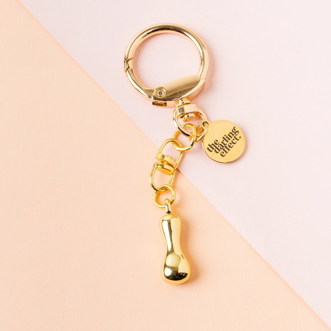BUBBLE LETTER KEYCHAIN BAG CHARM