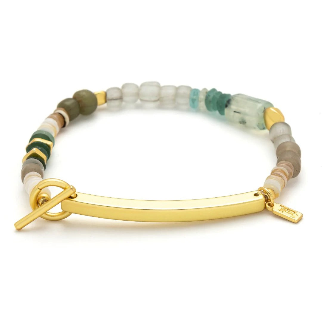 SCOUT CURATED WEARS HIDDEN MESSAGE BRACELET GOLD