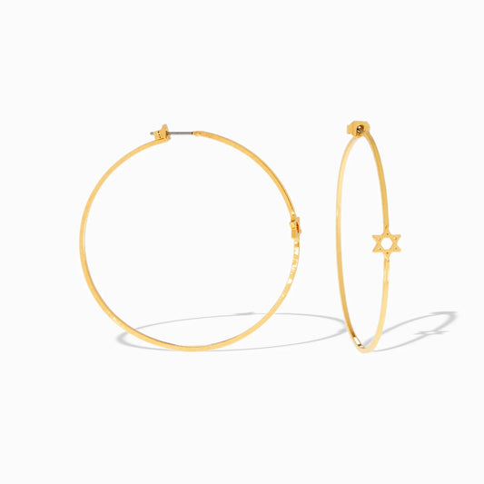 MARLYN SCHIFF STAR OF DAVID HOOPS