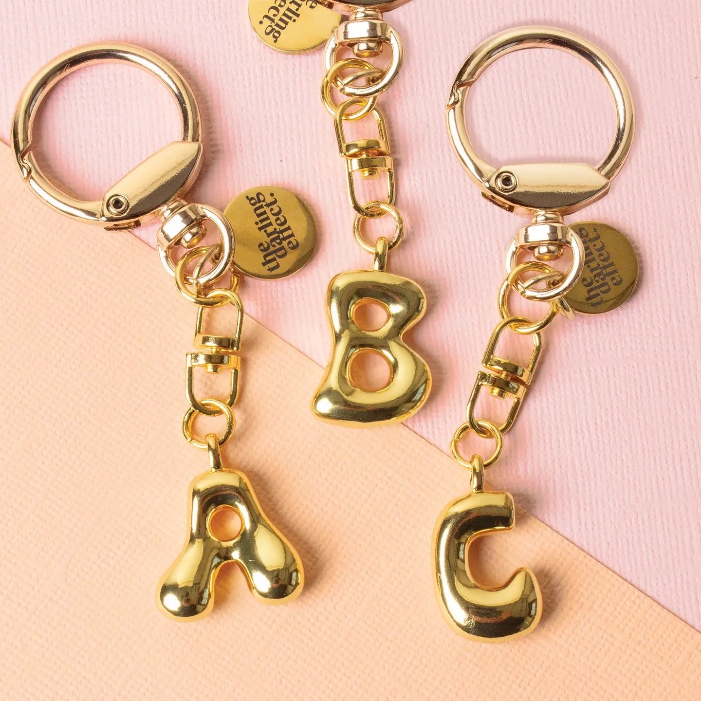 BUBBLE LETTER KEYCHAIN BAG CHARM