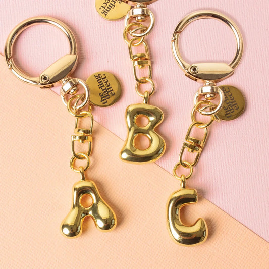 BUBBLE LETTER KEYCHAIN BAG CHARM