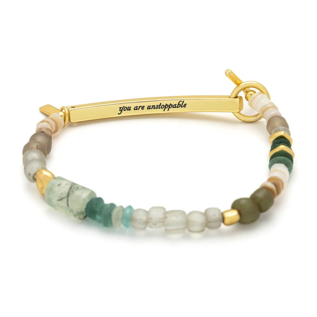 SCOUT CURATED WEARS HIDDEN MESSAGE BRACELET GOLD