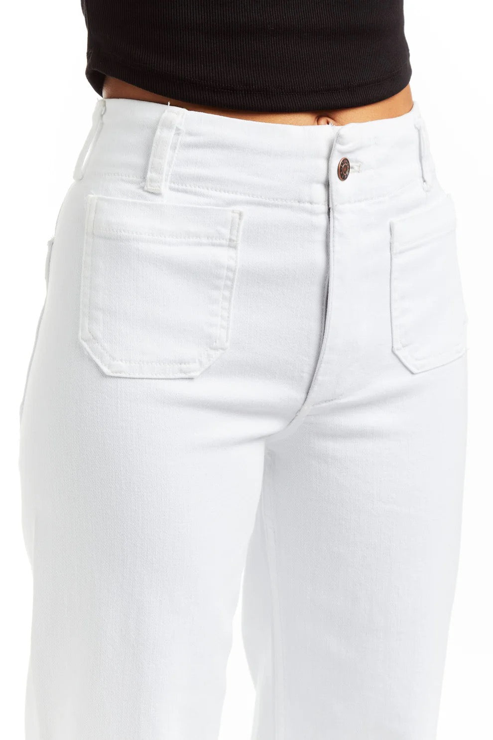 TRACTR PATCH POCKET WIDE LEG JEANS
