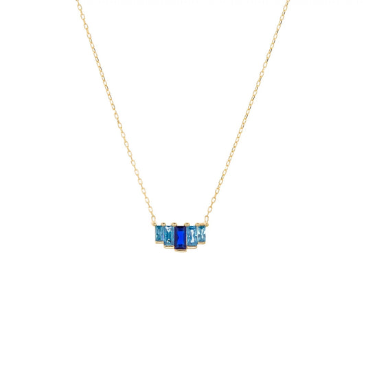 MARLYN SCHIFF CZ CLUSTER NECKLACE