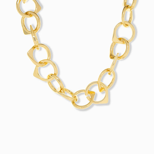 MARLYN SCHIFF CHUNKY ROUND TAB LINK NECKLACE