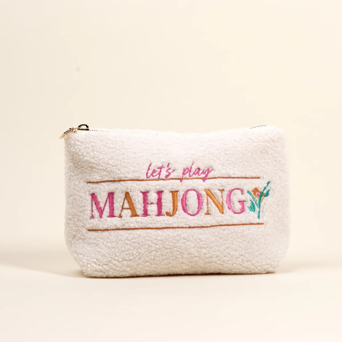 LET'S PLAY MAHJONG TEDDY POUCH